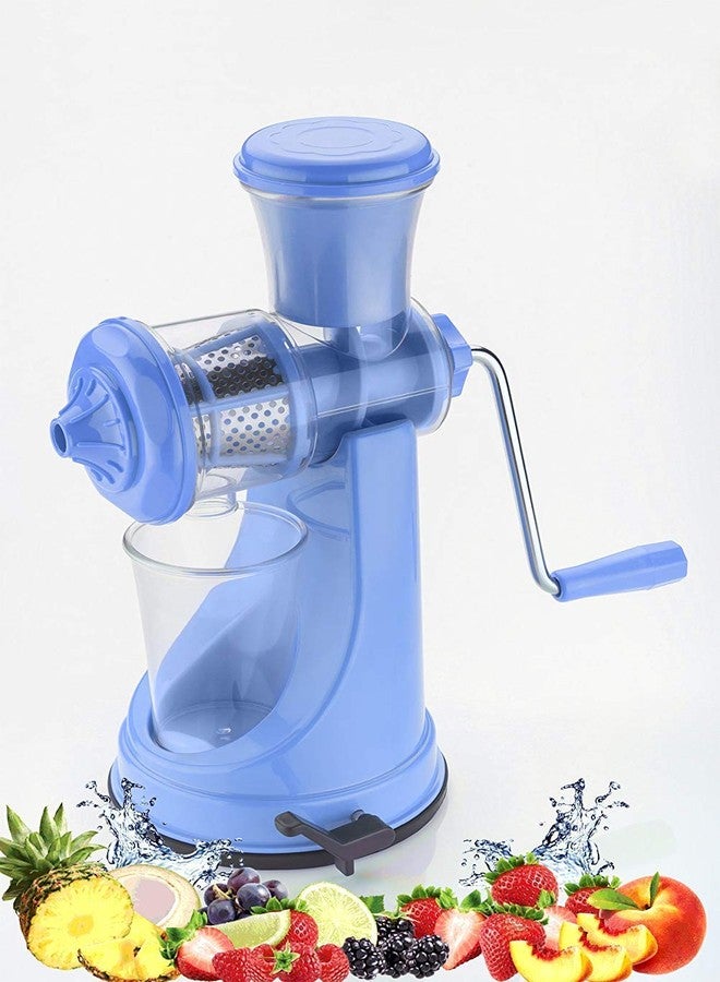 SEASPIRIT Hand Juicer for Fruits and Vegetables with Steel Handle Vacuum Locking System, Shake, Smoothies, Travel Juicer for All Fruits (Green) - Image 1